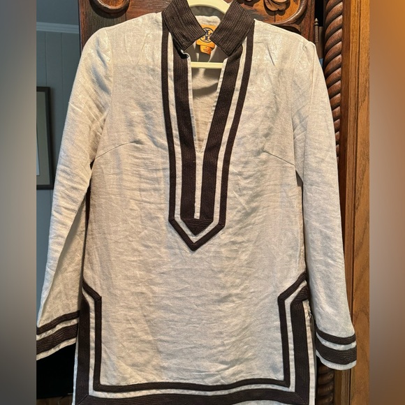 Tory Burch metallic linen tunic - Picture 1 of 2